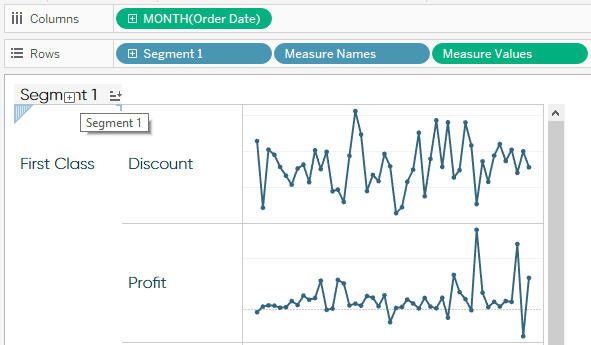 Tableau data segmentation