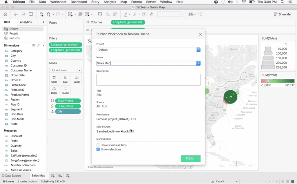 Tableau Geographic Roles