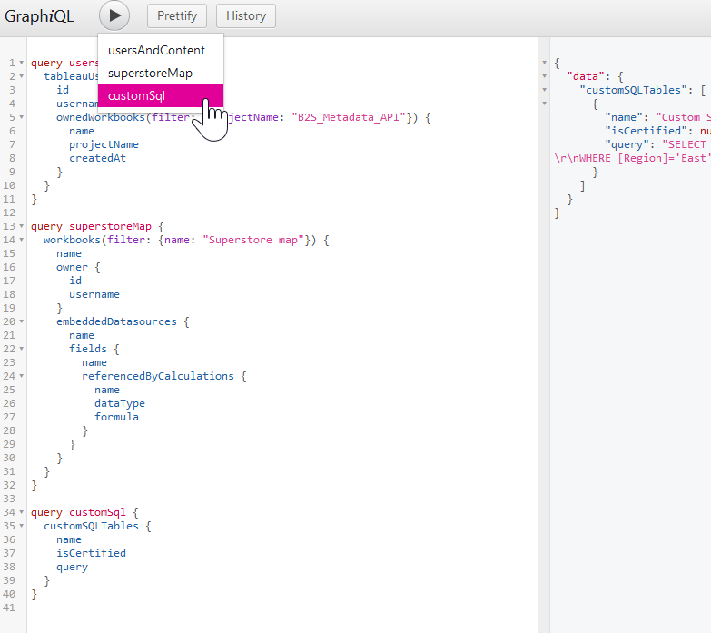 Tableau Metadata API