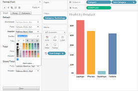 Tableau report formatting