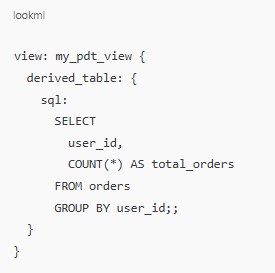 Persistent Derived Tables